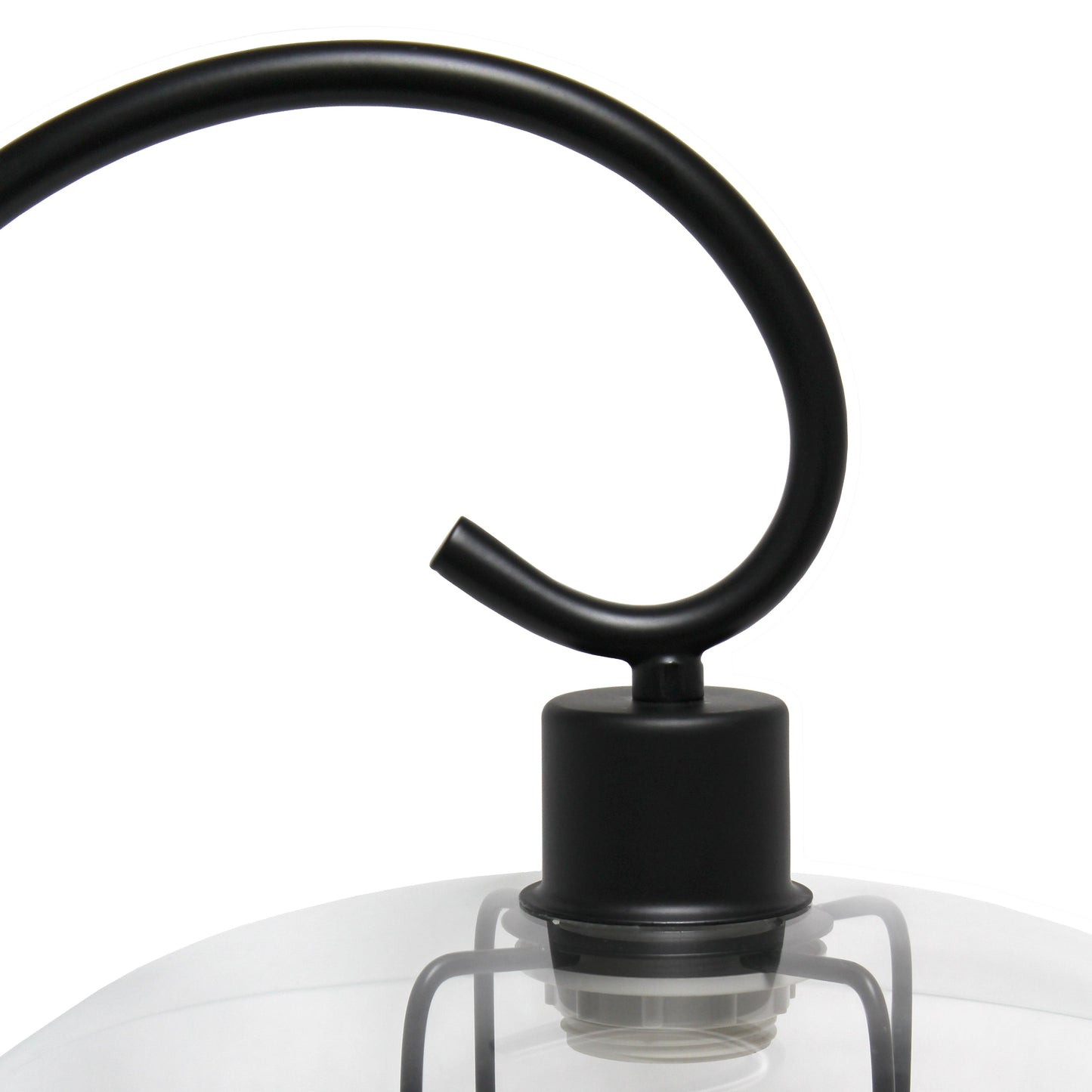 All The Rages Lalia Home Black Modern Metal Scroll Table Lamp