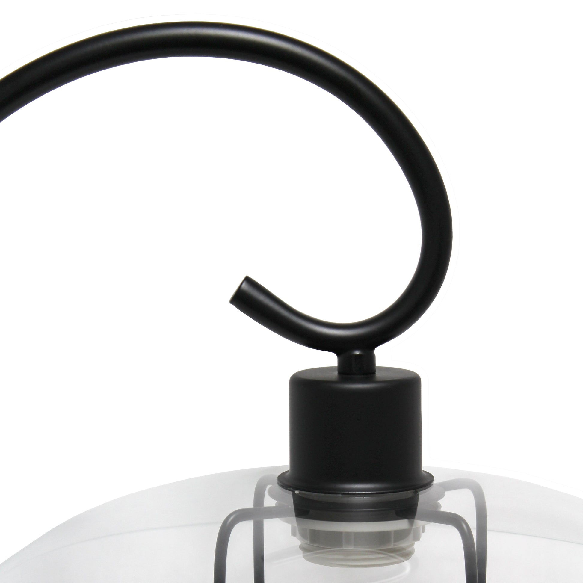 All The Rages Lalia Home Black Modern Metal Scroll Table Lamp