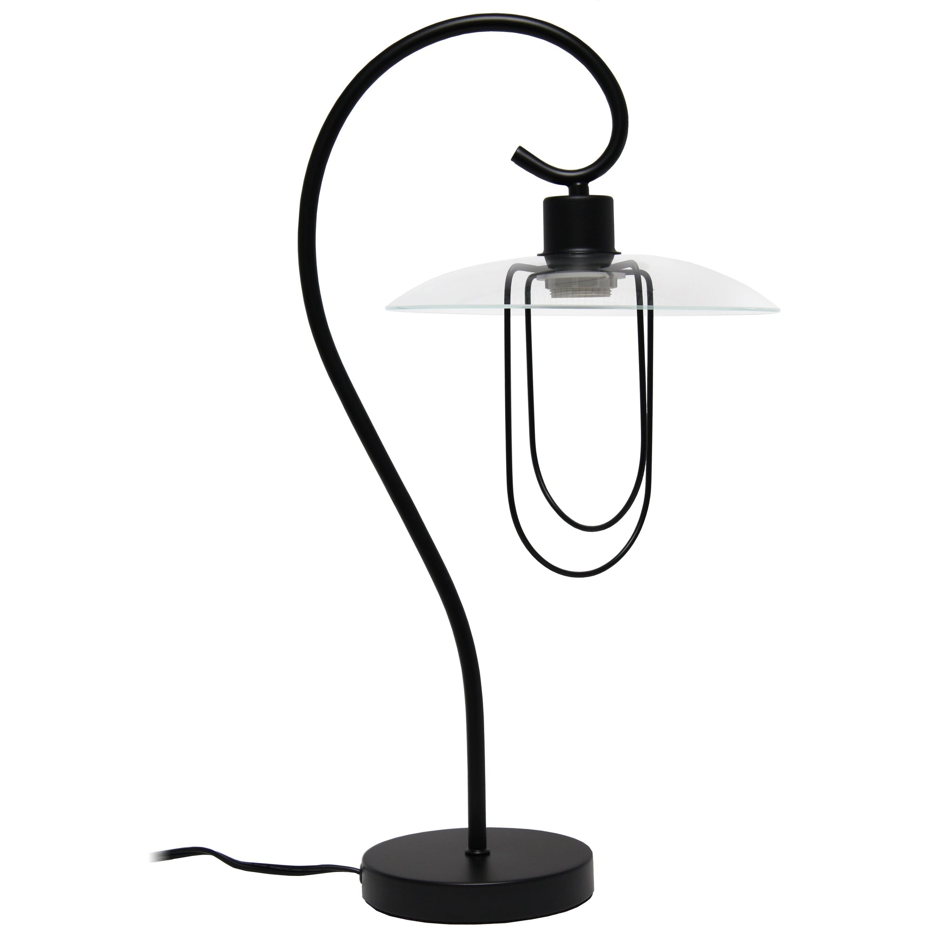 All The Rages Lalia Home Black Modern Metal Scroll Table Lamp