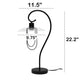 All The Rages Lalia Home Black Modern Metal Scroll Table Lamp