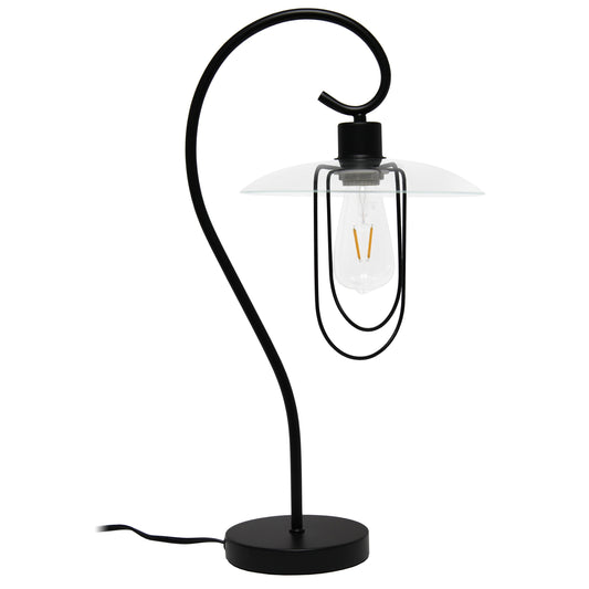 All The Rages Lalia Home Black Modern Metal Scroll Table Lamp