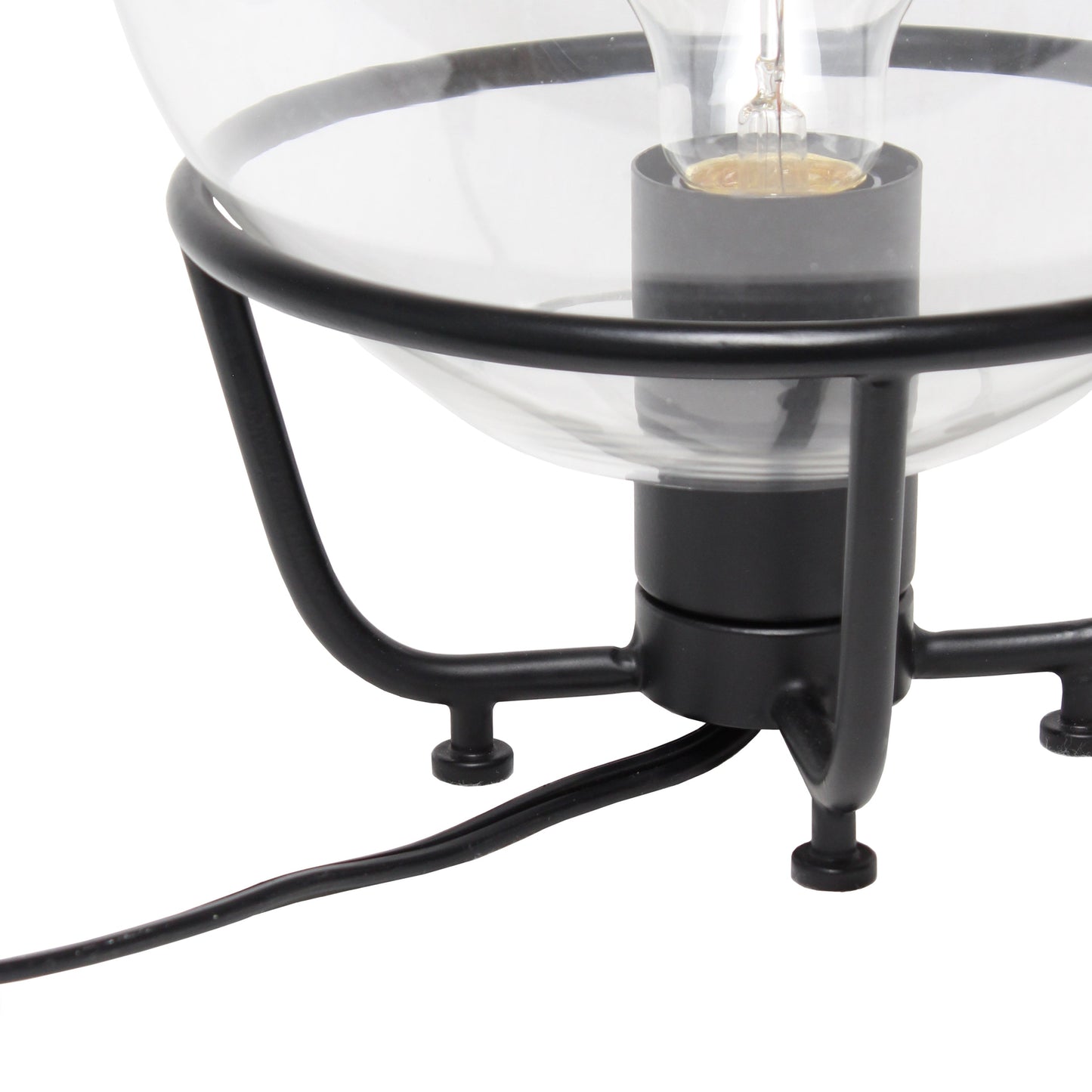 All The Rages Lalia Home Black Old World Globe Glass Table Lamp