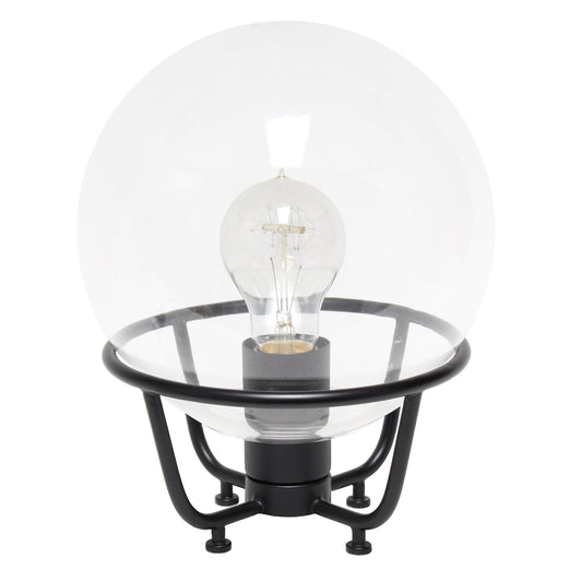 All The Rages Lalia Home Black Old World Globe Glass Table Lamp