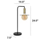 All The Rages Lalia Home Black Oslo Table Lamp