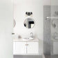 All The Rages Lalia Home Black Studio Loft Modern 2-Light Metal Vanity Light With Clear Seeded Glass Shades