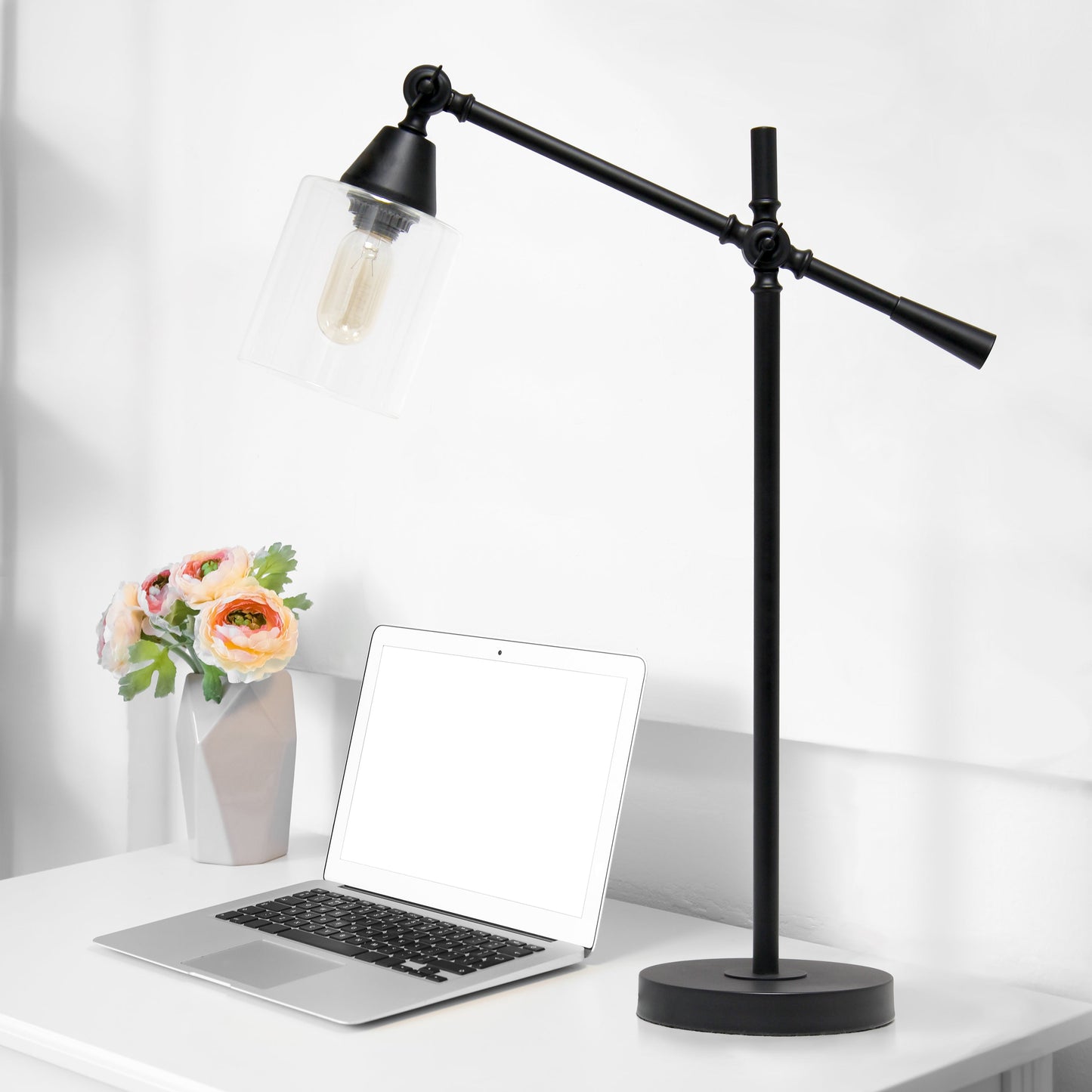 All The Rages Lalia Home Black Vertically Adjustable Table Lamp