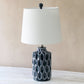 All The Rages Lalia Home Blue Moroccan Table Lamp With Fabric White Shade