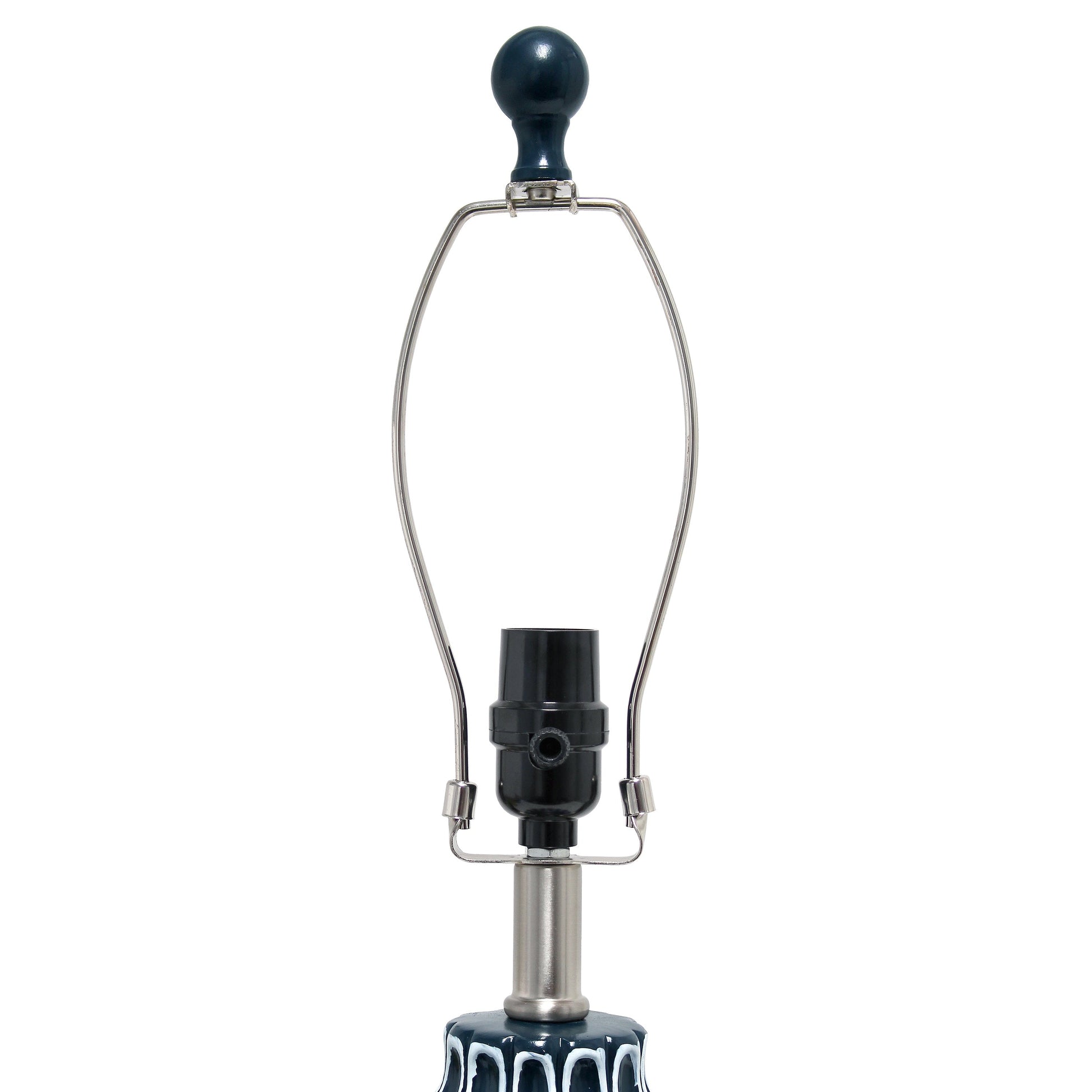 All The Rages Lalia Home Blue Moroccan Table Lamp With Fabric White Shade