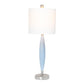 All The Rages Lalia Home Blue Stylus Table Lamp With White Fabric Shade