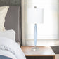 All The Rages Lalia Home Blue Stylus Table Lamp With White Fabric Shade