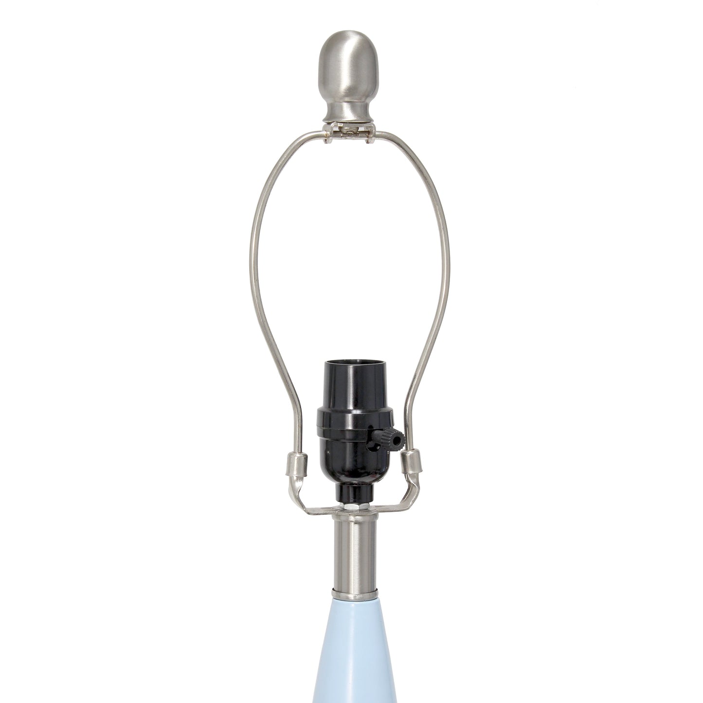 All The Rages Lalia Home Blue Stylus Table Lamp With White Fabric Shade