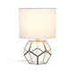 All The Rages Lalia Home Brass Transparent Octagonal Table Lamp