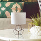 All The Rages Lalia Home Brass Transparent Octagonal Table Lamp