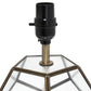 All The Rages Lalia Home Brass Transparent Octagonal Table Lamp