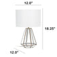 All The Rages Lalia Home Brass Transparent Triagonal Table Lamp