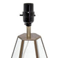 All The Rages Lalia Home Brass Transparent Triagonal Table Lamp