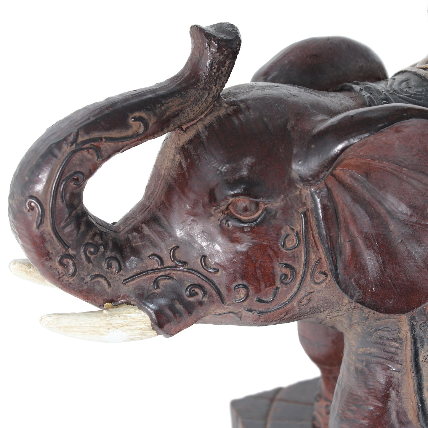 All The Rages Lalia Home Brown Elephant Table Lamp With Fabric Shade