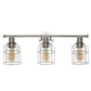 All The Rages Lalia Home Brushed Nickel 3-Light Industrial Wired Vanity Light