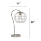All The Rages Lalia Home Brushed Nickel Arched Metal Cage Table Lamp