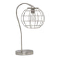 All The Rages Lalia Home Brushed Nickel Arched Metal Cage Table Lamp