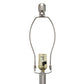 All The Rages Lalia Home Brushed Nickel Entrapped Glass Table Lamp With White Fabric Shade