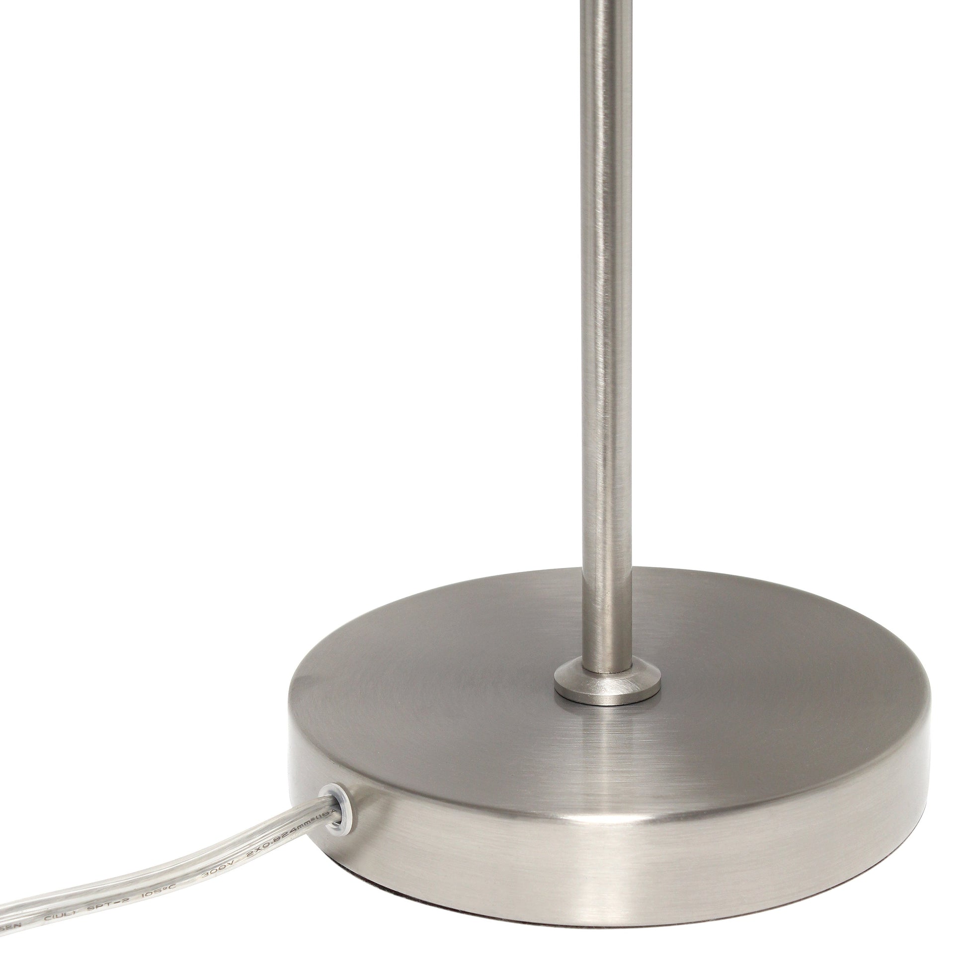 All The Rages Lalia Home Brushed Nickel Mid Century Curved Table Lamp With Dome Shade