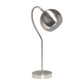 All The Rages Lalia Home Brushed Nickel Mid Century Curved Table Lamp With Dome Shade