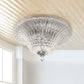 All The Rages Lalia Home Chrome 2-Light Blossom Glass Ceiling Flush Mount