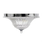 All The Rages Lalia Home Chrome 2-Light Blossom Glass Ceiling Flush Mount