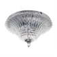 All The Rages Lalia Home Chrome 2-Light Blossom Glass Ceiling Flush Mount