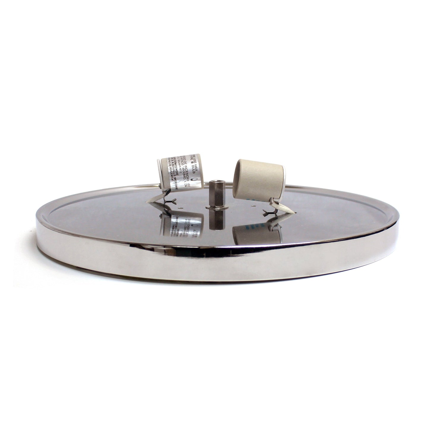 All The Rages Lalia Home Chrome 2-Light Blossom Glass Ceiling Flush Mount