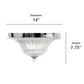All The Rages Lalia Home Chrome 2-Light Blossom Glass Ceiling Flush Mount