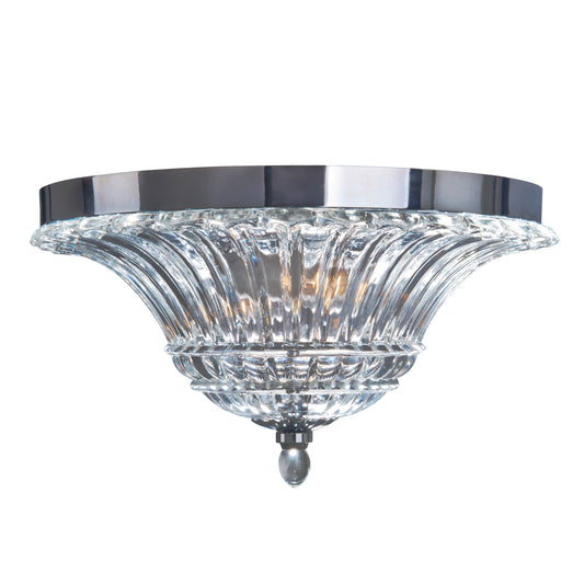 All The Rages Lalia Home Chrome 2-Light Blossom Glass Ceiling Flush Mount