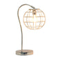 All The Rages Lalia Home Chrome Arched Metal Cage Table Lamp