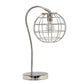 All The Rages Lalia Home Chrome Arched Metal Cage Table Lamp