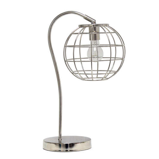 All The Rages Lalia Home Chrome Arched Metal Cage Table Lamp