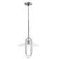 All The Rages Lalia Home Chrome Elongated Metal Pendant Light
