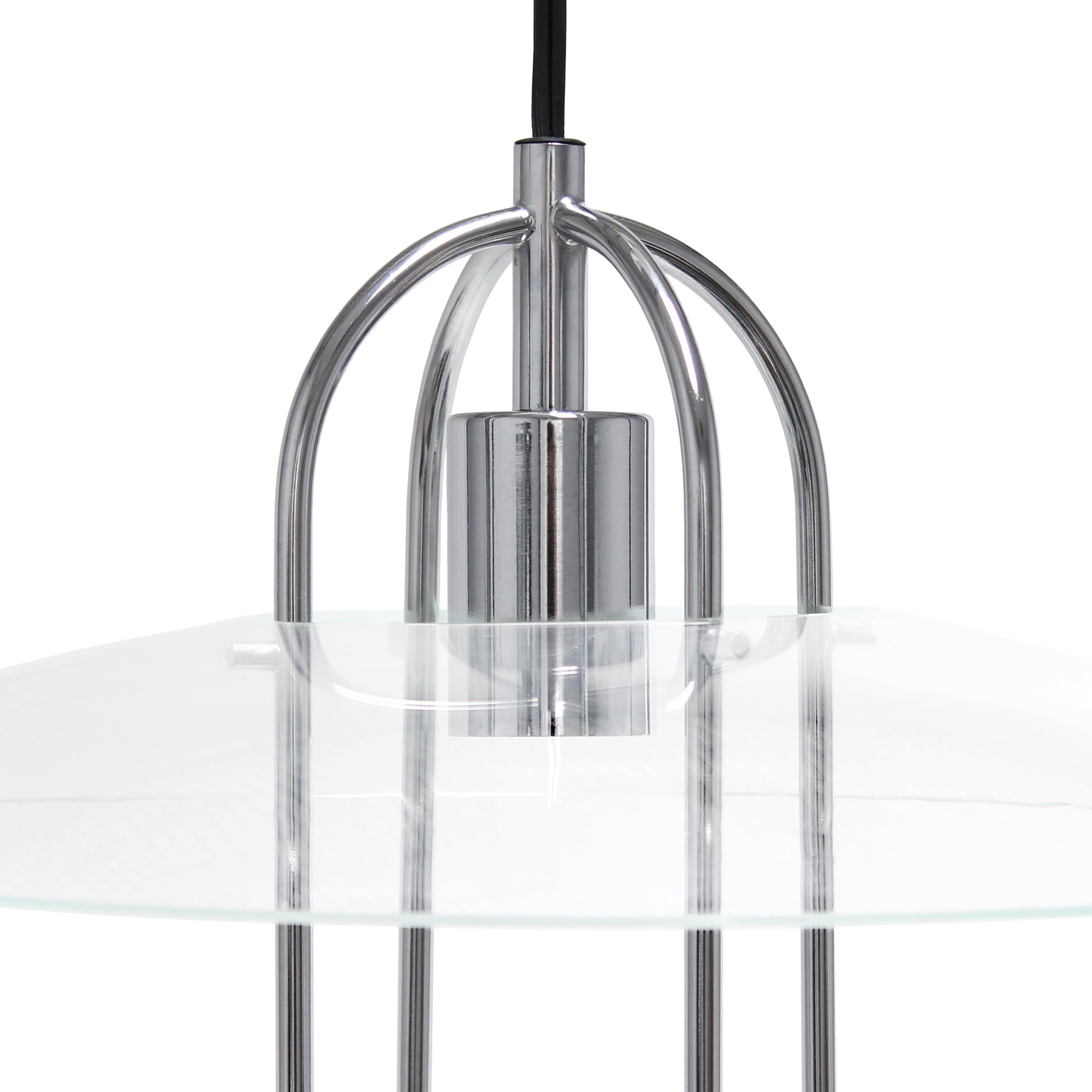 All The Rages Lalia Home Chrome Elongated Metal Pendant Light