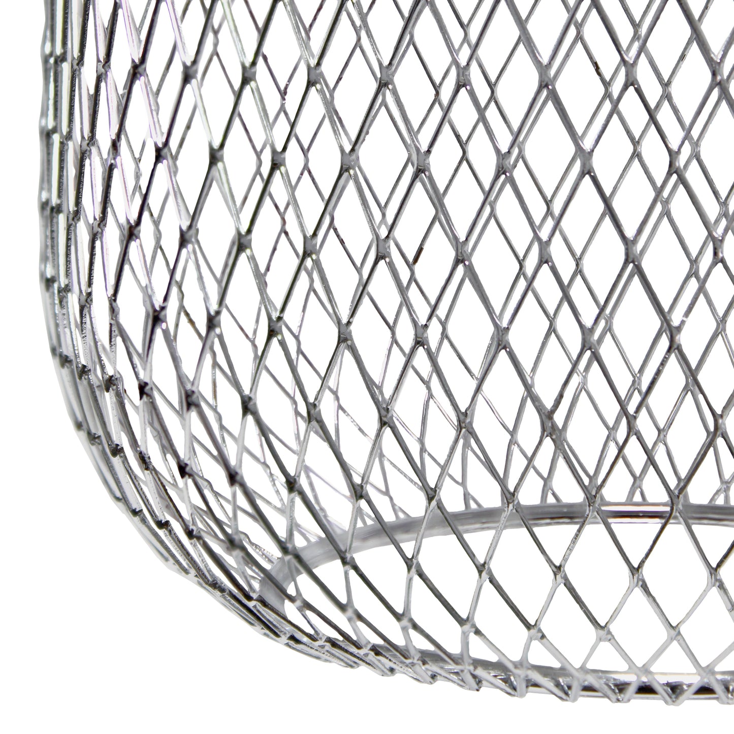 All The Rages Lalia Home Chrome Industrial Mesh Table Lamp