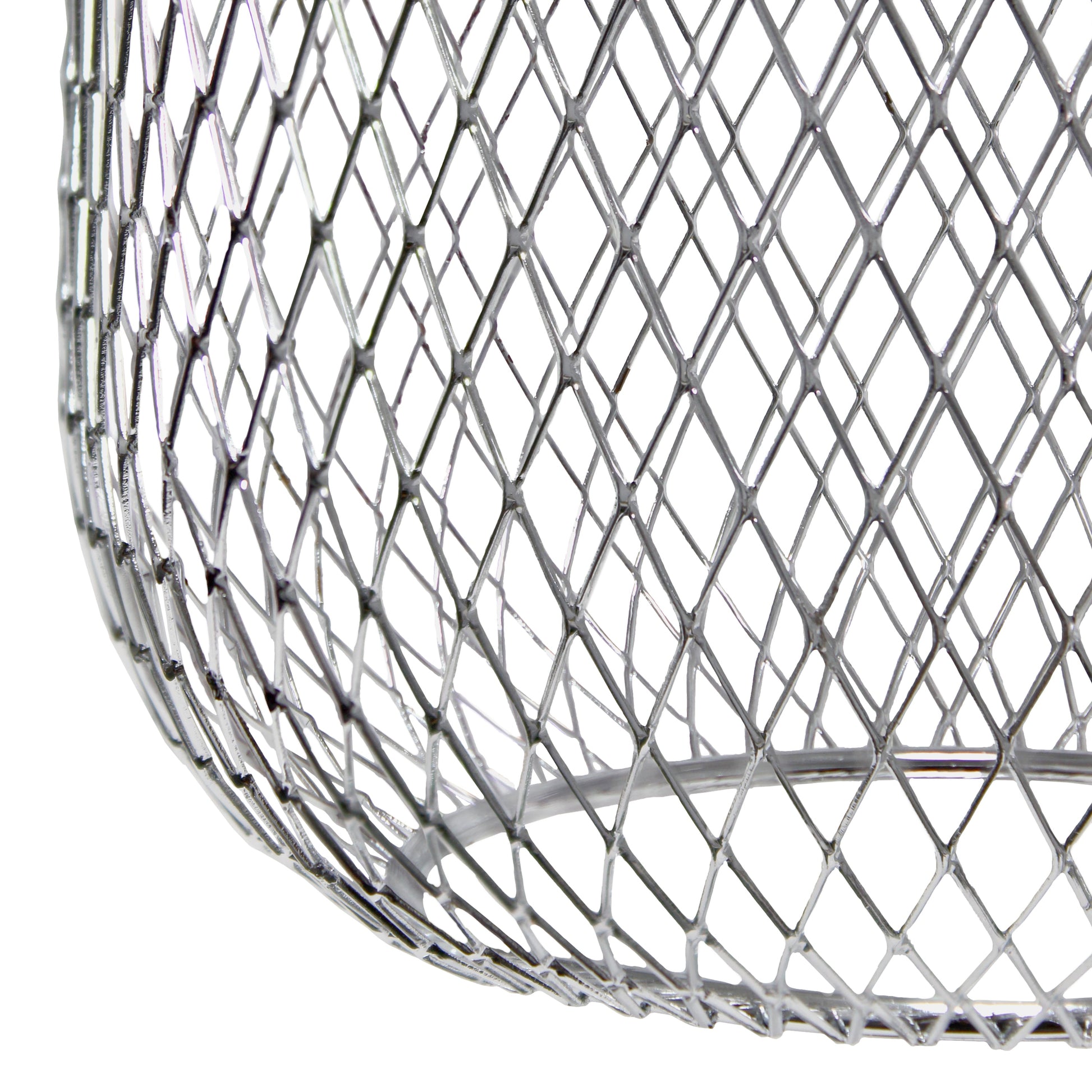 All The Rages Lalia Home Chrome Industrial Mesh Table Lamp