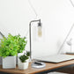 All The Rages Lalia Home Chrome Iron Table Lamp With Glass Shade