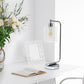 All The Rages Lalia Home Chrome Iron Table Lamp With Glass Shade