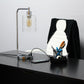 All The Rages Lalia Home Chrome Iron Table Lamp With USB Port & Glass Shade