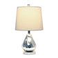 All The Rages Lalia Home Chrome Kissy Pear Table Lamp With Gray Fabric Shade