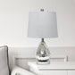 All The Rages Lalia Home Chrome Kissy Pear Table Lamp With Gray Fabric Shade