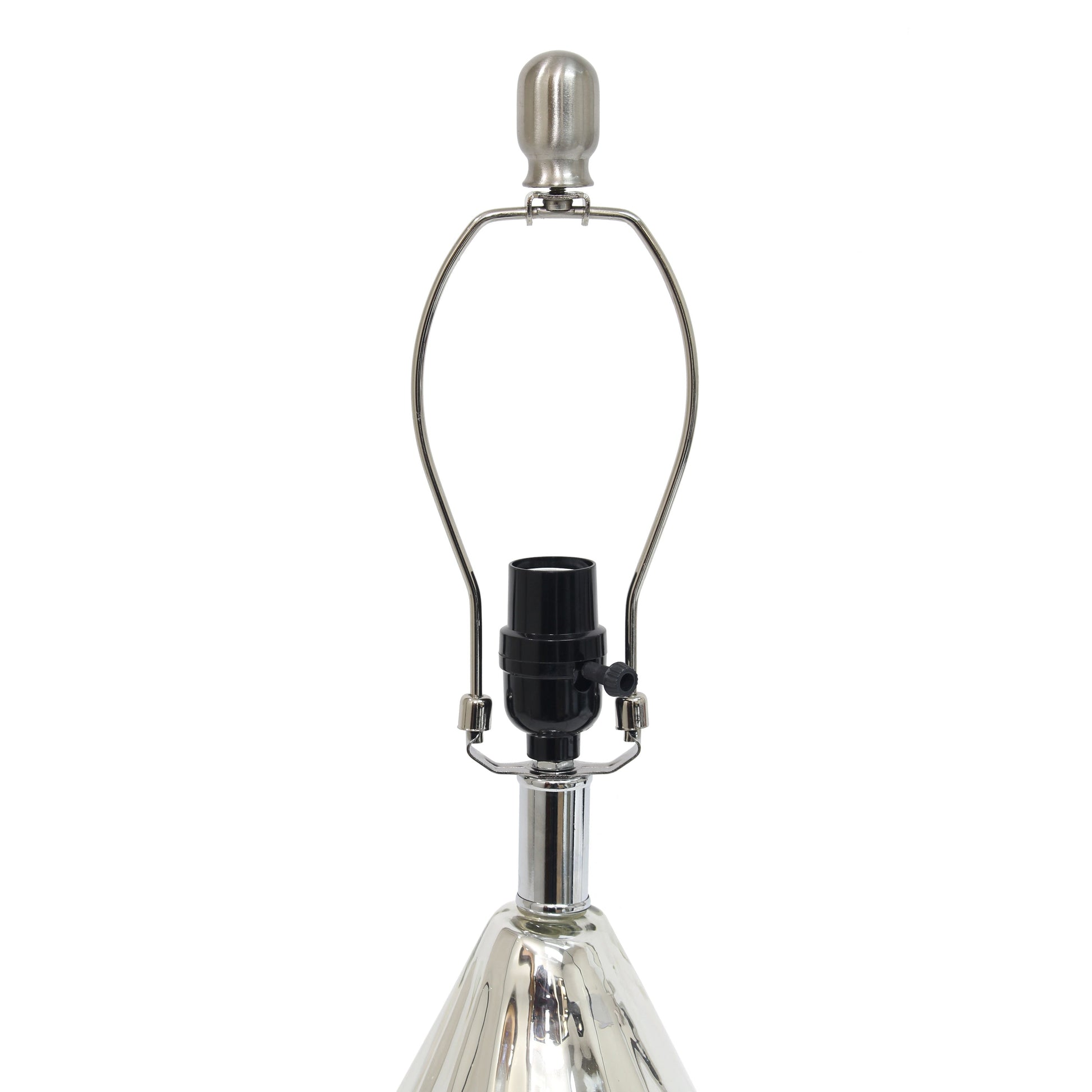 All The Rages Lalia Home Chrome Kissy Pear Table Lamp With Gray Fabric Shade