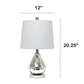 All The Rages Lalia Home Chrome Kissy Pear Table Lamp With Gray Fabric Shade