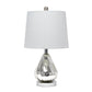 All The Rages Lalia Home Chrome Kissy Pear Table Lamp With Gray Fabric Shade