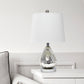 All The Rages Lalia Home Chrome Kissy Pear Table Lamp With White Fabric Shade