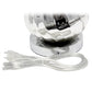 All The Rages Lalia Home Chrome Kissy Pear Table Lamp With White Fabric Shade